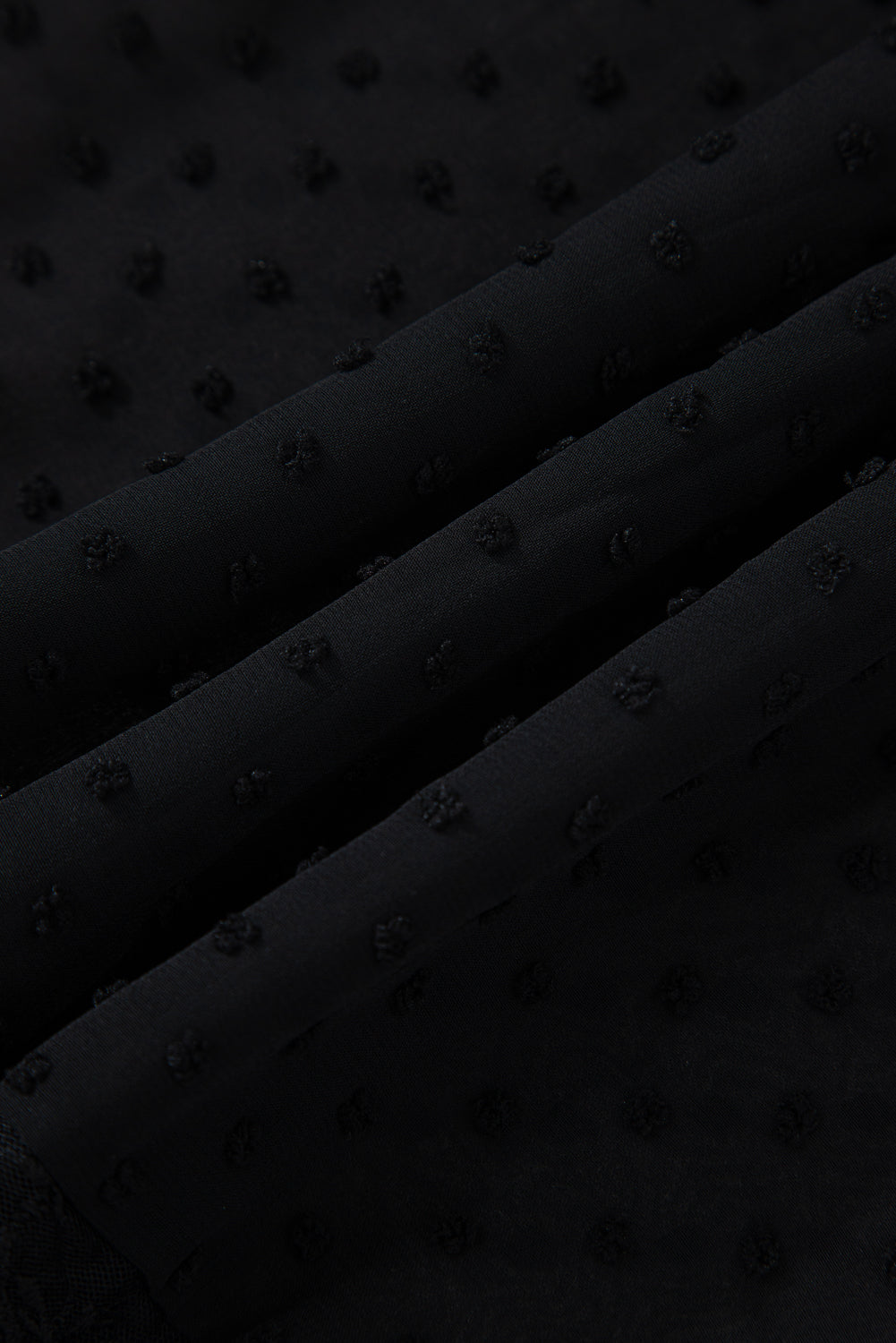 Black Dotty Lace Mesh Flowy Maxi Dress