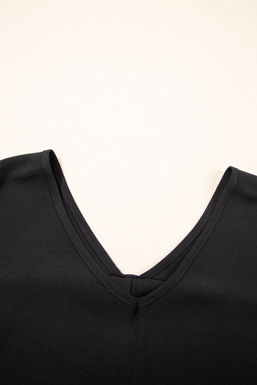 Bright Pink Seamed Back High Low Hem V Neck Cuffed Sleeve Plus Size Tee